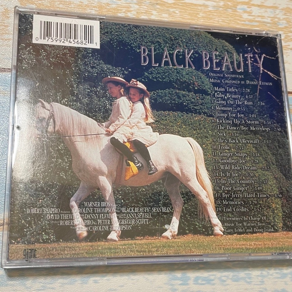 BLACK BEAUTY (Danny Elfman) OOP 1994 Giant Records Score Soundtrack CD FREE SHIP - Picture 6 of 6